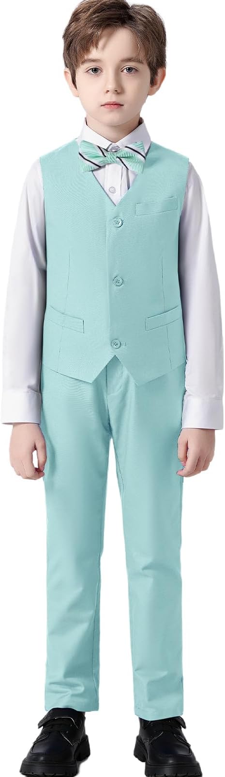 Boys' Suits Formal Slim Fit Tuxedo Boys Vest and Pants Set - Image 2