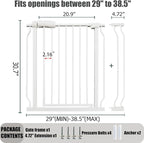 Auto Close Baby & Dog Gate 34-38.5 Inch, Tension Safety Gate Indoor, - Image 2
