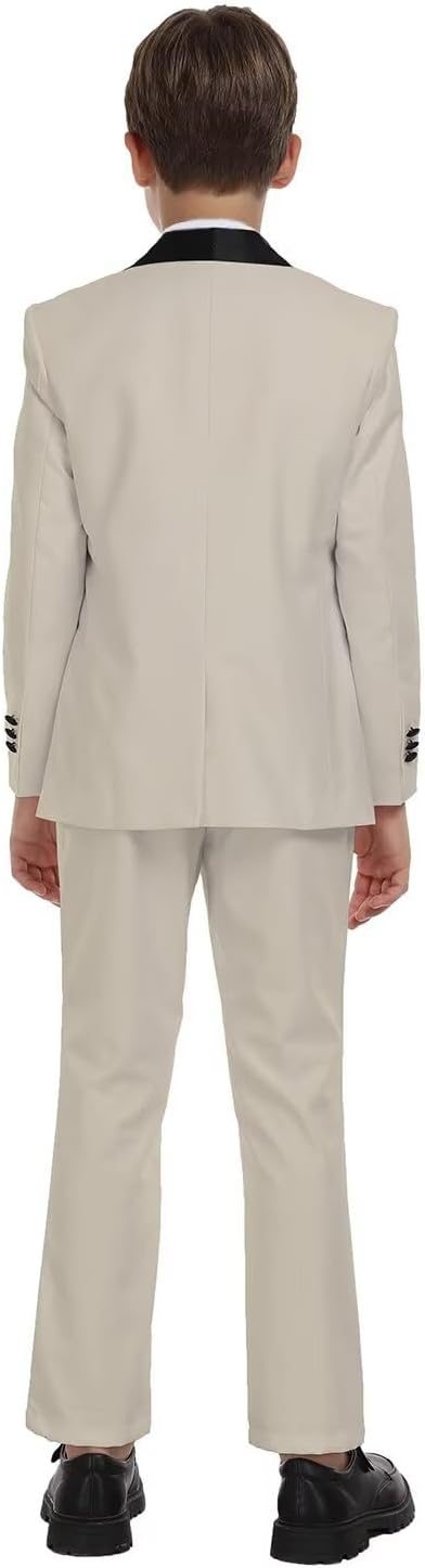 Boys Suit for Toddler Tuxedo Kids Formal Suits Set 5 Pieces Wedding Outfit - Image 4