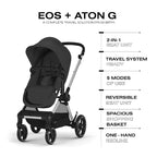 Cybex EOS 5-in-1 Travel System Stroller + Lightweight Aton G Infant Car Seat - Image 5