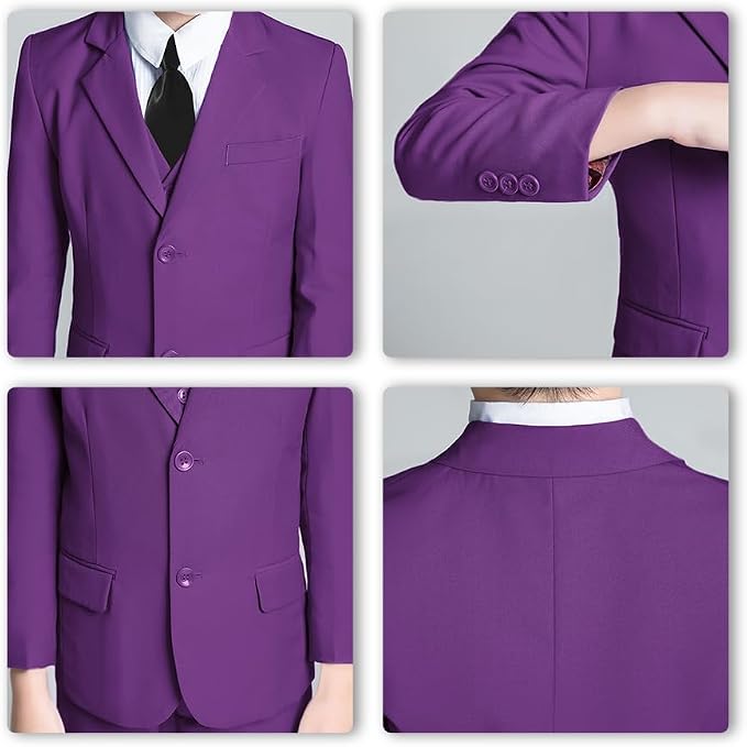 JPF Boy's Formal Suit Set Slim Fit Kids Tuxedo Suits - Image 5