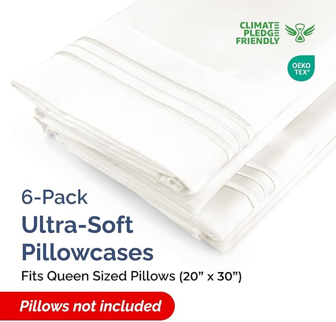 Queen Pillow Cases Set of 6 - Image 2