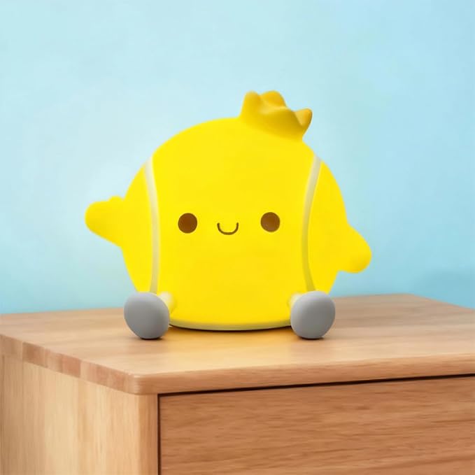 Tennis Nursery Night Light, LED Squishy Silicone Lamp, 2 Levels Dimmable by QonSaSiao