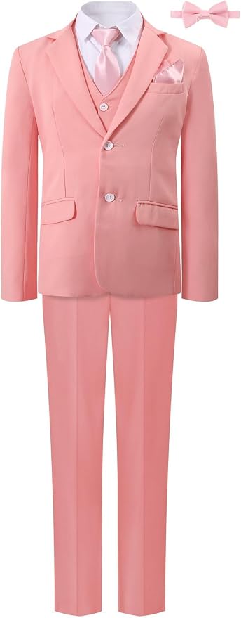 A&J DESIGN Boys 7-Piece Formal Suit Ring Bearer Outfit by AJDESIGN