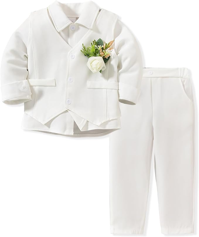 Toddler Boys Suit 3Pcs 1-5T by MINIFEIKO