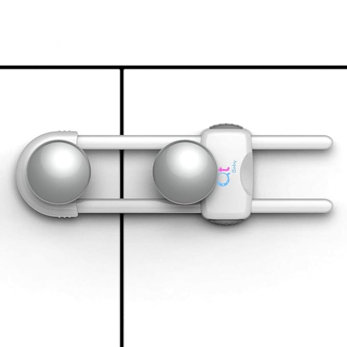 Baby Proofing Cabinet Locks | Adjustable U Shaped Baby Safety Latches - Image 3