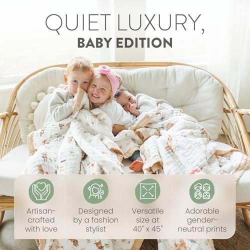 Organic Cotton Muslin Baby Blanket - Image 3