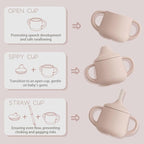Moonkie Silicone Baby Sippy Cups | 3 Stages Training Cup Straw Cup - Image 2