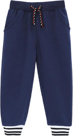 HILEELANG Toddler Boys Cotton Jogger Sweatpants 3 Pack, Soft Adjust Elastic - Image 6