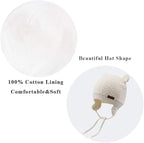 XIAOHAWANG Baby Hat Cute Bear Toddler Earflap Beanie Warm - Image 5
