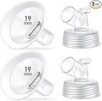 2 Packs 19mm Flange Set, Updated Soft Rim Shield and Wide Mouth Base Connector by IVARONAL