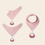 Baby Teething Bibs 6-Pack with Attachable Teether - Image 6