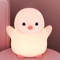 Pink Penguin Night Light, Food Grade Soft Silicone Nursery Nightlight by FAMIDUO-BrightenYourLife