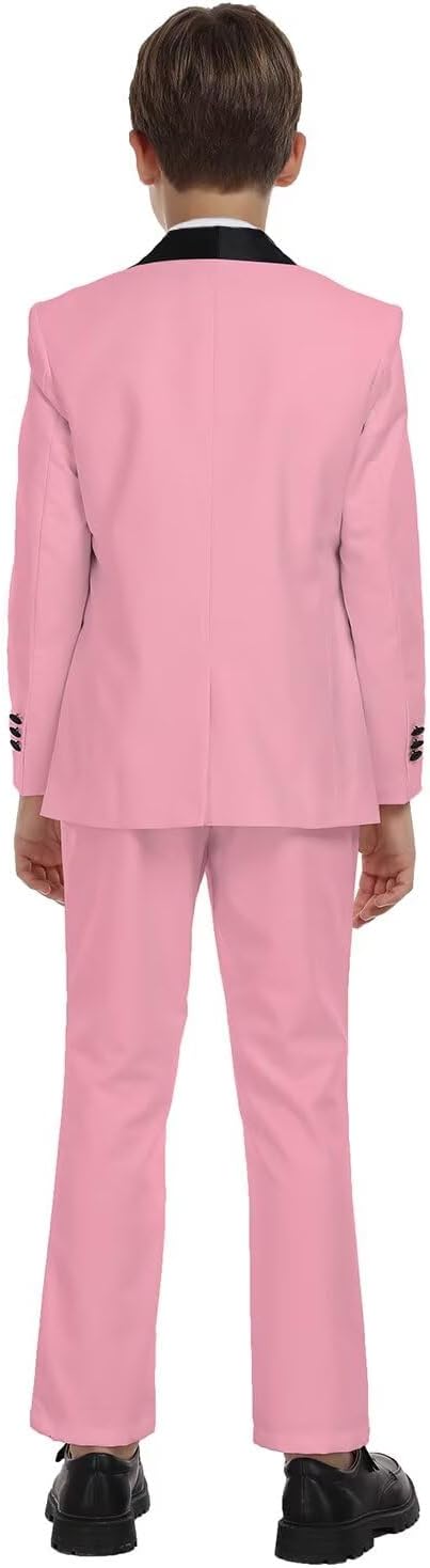 Boys Suit for Toddler Tuxedo Kids Formal Suits Set 5 Pieces Wedding Outfit - Image 4
