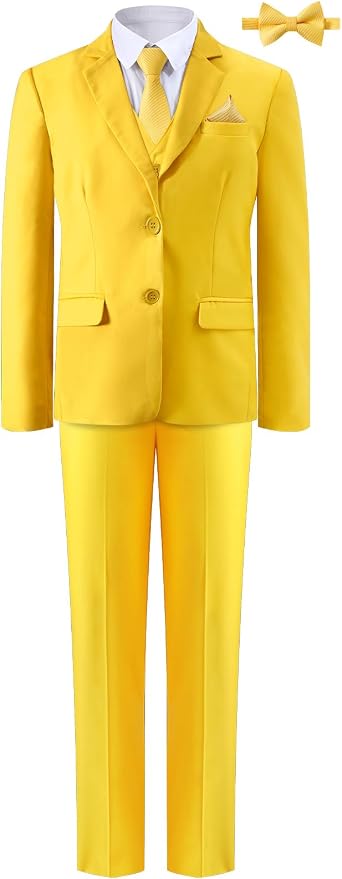 A&J DESIGN Boys 7-Piece Formal Suit Ring Bearer Outfit by AJDESIGN