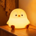 Penguin Nursery Night Light, LED Squishy Silicone Lamp, 2 Levels Dimmable by QonSaSiao