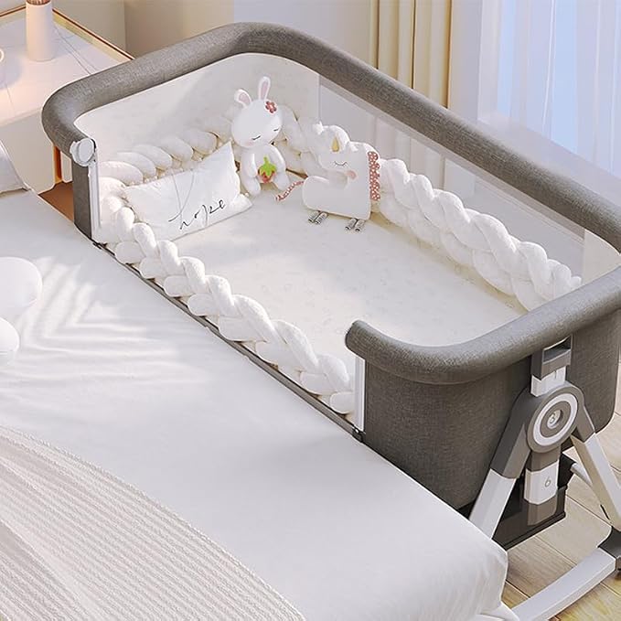 Baby Bassinet, 3 in 1 Baby Bassinets Bedside Sleeper - Image 2