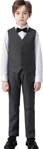 Boys' Suits Formal Slim Fit Tuxedo Boys Vest and Pants Set - Image 2