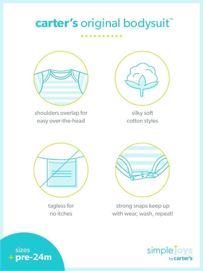 Simple Joys by Carter's Baby Girls' 6-Pack Sleeveless Bodysuit - Image 5