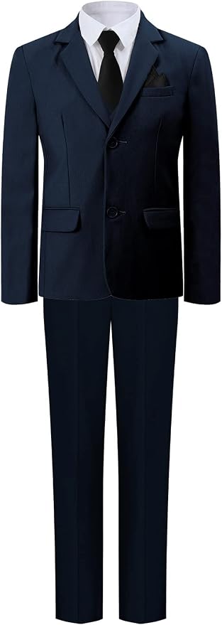 A&J DESIGN Boys 7-Piece Formal Suit Ring Bearer Outfit by AJDESIGN