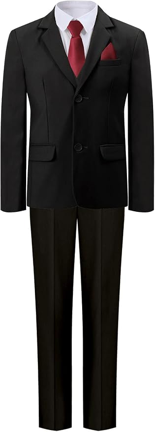 A&J DESIGN Boys 7-Piece Formal Suit Ring Bearer Outfit by AJDESIGN