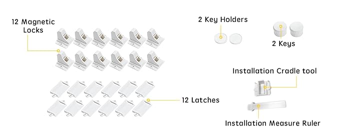 Vmaisi Adhesive Magnetic Cabinet Locks - Image 3