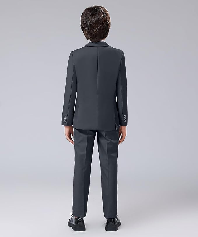 Boys' Formal Suit Set Adjustable Waist Suits - Image 7
