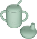 Cuddle Campus Sippy Cups 7OZ, Baby Cups, Shatterproof Silicone Straw Cup by CuddleCampus