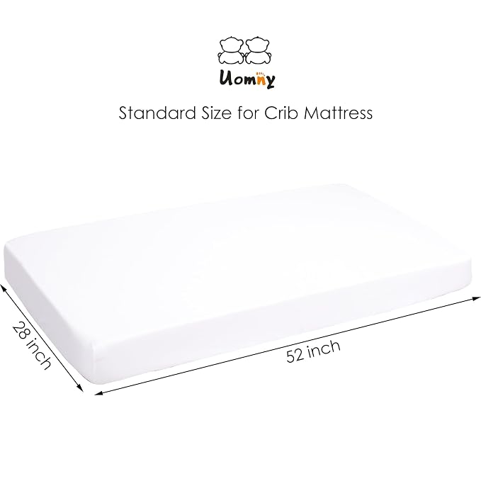 UOMNY Crib Sheet White Fitted Crib Sheets Baby Sheet - Image 6