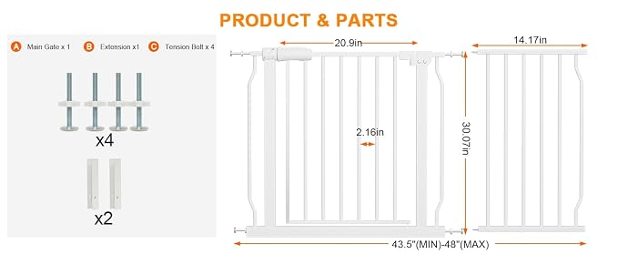Extra Wide Baby Gate Extra Tall Dog Gate - Image 2