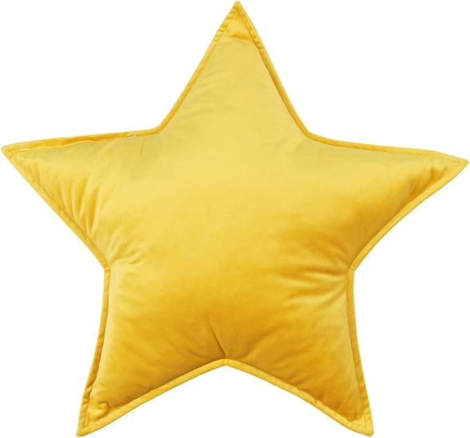 JIKAL Star Moon Shaped Pillow Soft Velvet Nursery Stuffed Throw Pillows - Image 5