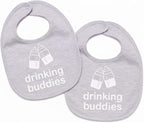 100% Cotton Drinking Buddies Twin Bibs Cute & Practical Unisex Bibs by TWINSTUFF