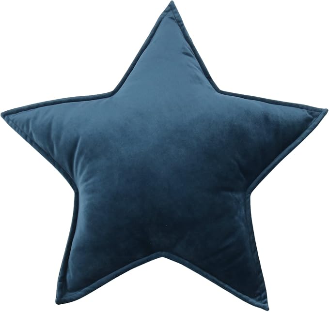 JIKAL Star Moon Shaped Pillow Soft Velvet Nursery Stuffed Throw Pillows - Image 5