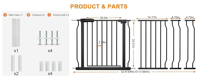 Extra Wide Baby Gate Extra Wide Extra Tall Dog Gates - Image 2