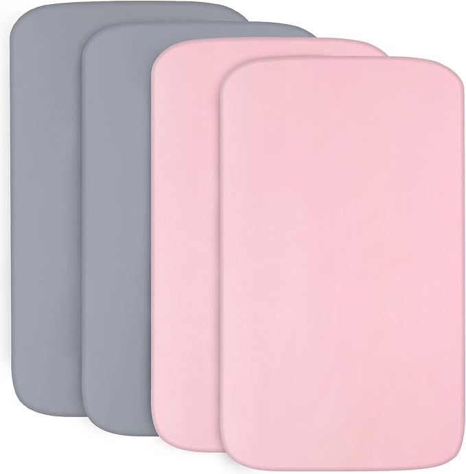 4-Pack Fitted Crib Sheets for Boys and Girls by Bilobanbabybedding