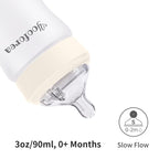 Yooforea Silicone Coated Glass Baby Bottle, 0M+ Slow Flow Nipple I Anti-Colic - Image 5