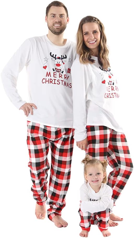 Weixinbuy Family Pajamas Set Christmas Pjs Matching Clothes Pajamas - Image 2