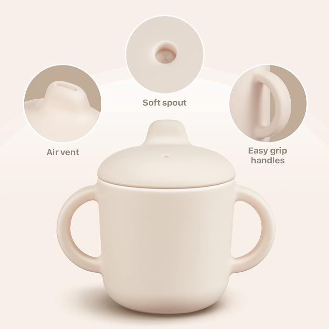 Silicone Sippy Cups for Baby 6 Months+, Leak Proof 5oz, Microwavable for 1+ - Image 3