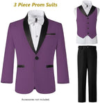 Boys Suit 3 Piece Ring Bearer Suit Kids Formal Jacket Vest Pants Suits Wedding - Image 7