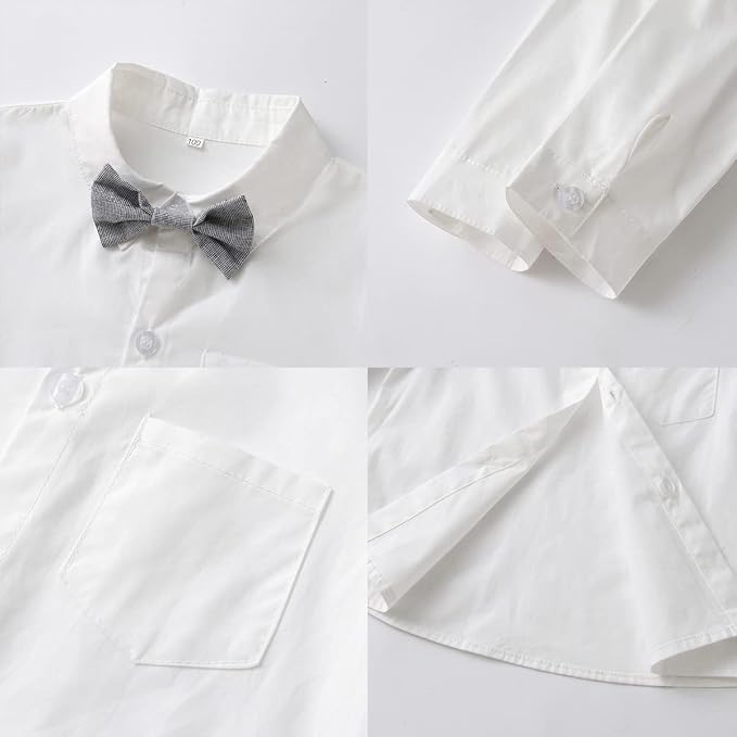 ARTMINE Toddler Boy Clothes Suit Gentleman Wedding Outfits, Formal Dress - Image 5