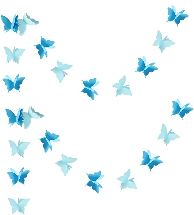 Butterfly Banner Decorative Paper Garland by zilue