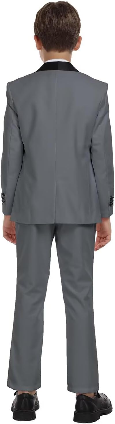 Boys Suit for Toddler Tuxedo Kids Formal Suits Set 5 Pieces Wedding Outfit - Image 4