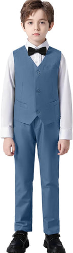 Boys' Suits Formal Slim Fit Tuxedo Boys Vest and Pants Set - Image 2