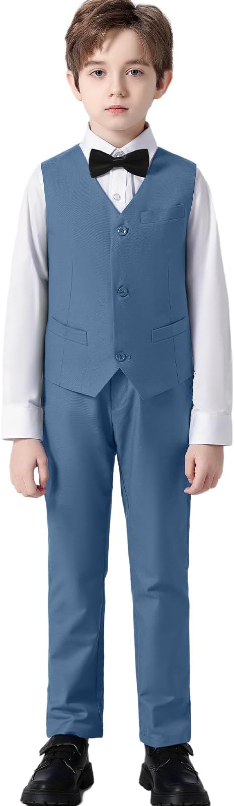 Boys' Suits Formal Slim Fit Tuxedo Boys Vest and Pants Set - Image 2
