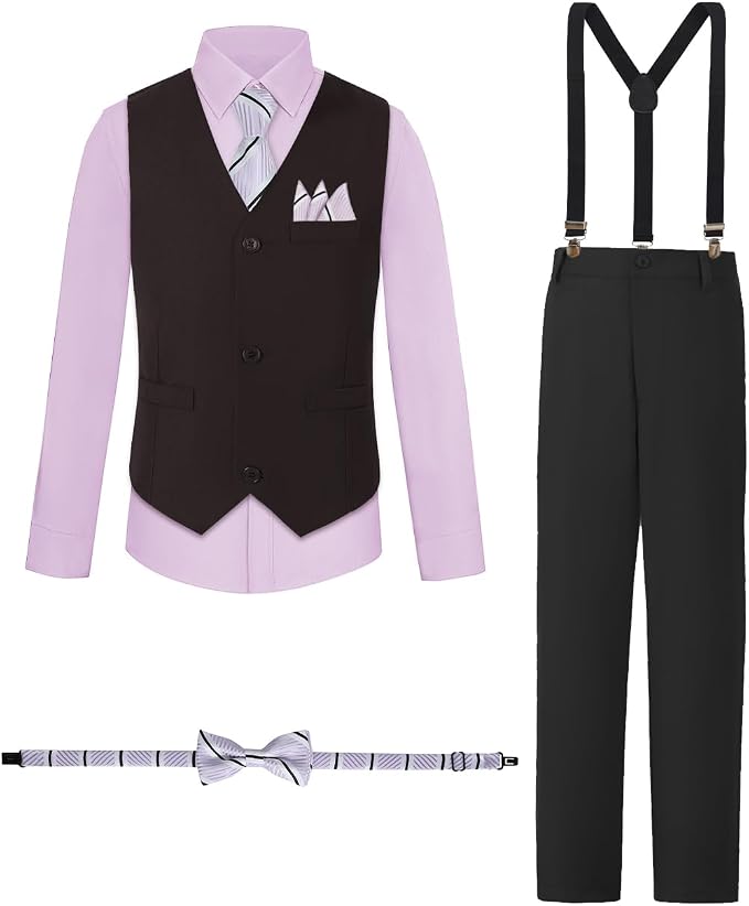 Boys Suits Formal Dress Vest and Pants Set by Unknown