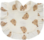 4 PACK Solid Muslin Baby Drool Bibs Set - Image 3