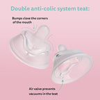 Herobility Double Anti-Colic Silicone Nipples, Baby Bottle Teats, Breast Like - Image 4