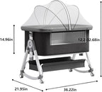 Baby Bassinet, 3 in 1 Baby Bassinets Bedside Sleeper - Image 7
