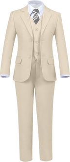 Boys' 5 Piece Formal Suit Set by Hipfun
