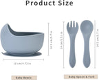 Silicone Baby Feeding Set, Baby Bowls, Baby Spoons and Baby Forks Can Fit in - Image 6